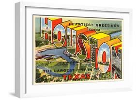 Greetings from Houston, Texas-null-Framed Art Print