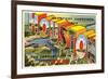 Greetings from Houston, Texas-null-Framed Premium Giclee Print