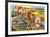 Greetings from Houston, Texas-null-Framed Premium Giclee Print