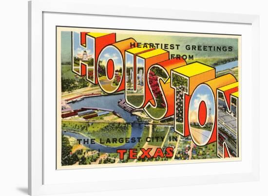 Greetings from Houston, Texas-null-Framed Art Print