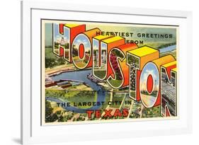 Greetings from Houston, Texas-null-Framed Art Print