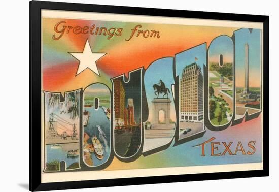 Greetings from Houston, Texas-null-Framed Art Print