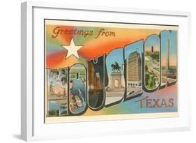 Greetings from Houston, Texas-null-Framed Art Print