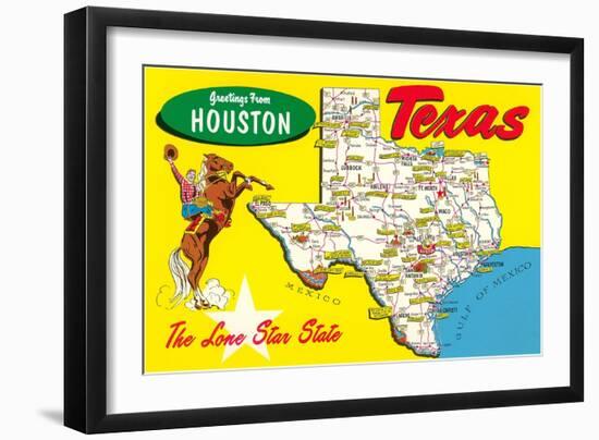 Greetings from Houston, Texas-null-Framed Art Print