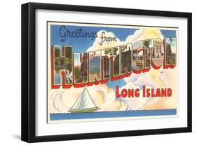 Greetings from Huntington, Long Island, New York-null-Framed Art Print