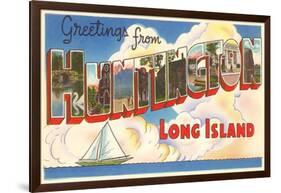 Greetings from Huntington, Long Island, New York-null-Framed Art Print