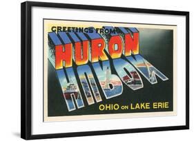 Greetings from Huron, Ohio-null-Framed Art Print