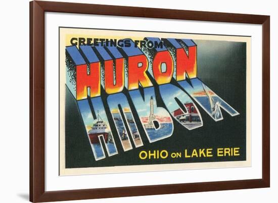 Greetings from Huron, Ohio-null-Framed Art Print