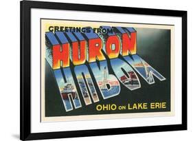 Greetings from Huron, Ohio-null-Framed Art Print