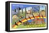 Greetings from Huron, South Dakota-null-Framed Stretched Canvas