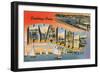 Greetings from Hyannis, Cape Cod, Massachusetts-null-Framed Giclee Print