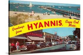 Greetings from Hyannis, Cape Cod-null-Stretched Canvas
