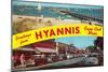 Greetings from Hyannis, Cape Cod-null-Mounted Premium Giclee Print