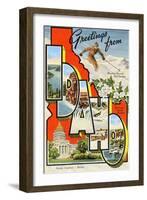 Greetings from Idaho-null-Framed Art Print