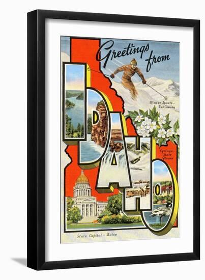 Greetings from Idaho-null-Framed Art Print