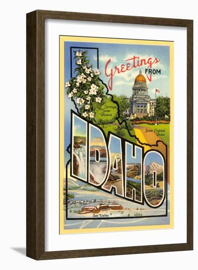 Greetings from Idaho-null-Framed Art Print