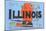 Greetings from Illinois, Cartoon-null-Mounted Art Print