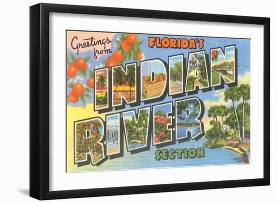 Greetings from Indian River, Florida-null-Framed Art Print