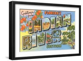 Greetings from Indian River, Florida-null-Framed Art Print