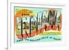 Greetings from Indiana, Pennsylvania-null-Framed Premium Giclee Print