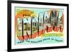 Greetings from Indiana, Pennsylvania-null-Framed Premium Giclee Print