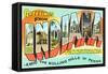 Greetings from Indiana, Pennsylvania-null-Framed Stretched Canvas