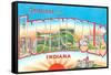 Greetings from Indianapolis, Indiana-null-Framed Stretched Canvas