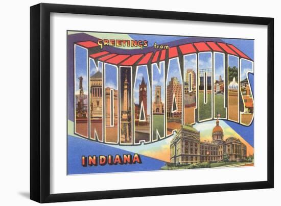 Greetings from Indianapolis, Indiana-null-Framed Art Print