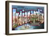 Greetings from Indianapolis, Indiana-null-Framed Art Print