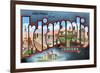 Greetings from Indianapolis, Indiana-null-Framed Art Print