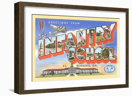 Greetings from Infantry School, Georgia-null-Framed Art Print