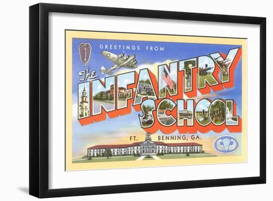 Greetings from Infantry School, Georgia-null-Framed Art Print