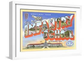 Greetings from Infantry School, Georgia-null-Framed Art Print