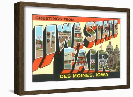 Greetings from Iowa State Fair, Des Moines-null-Framed Art Print