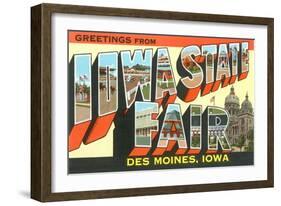 Greetings from Iowa State Fair, Des Moines-null-Framed Art Print