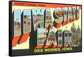 Greetings from Iowa State Fair, Des Moines-null-Framed Stretched Canvas