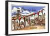 Greetings from Ironwood, Michigan-null-Framed Art Print