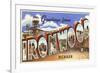 Greetings from Ironwood, Michigan-null-Framed Premium Giclee Print