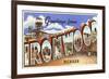 Greetings from Ironwood, Michigan-null-Framed Premium Giclee Print
