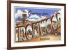 Greetings from Ironwood, Michigan-null-Framed Premium Giclee Print