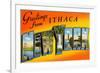 Greetings from Ithaca, New York-null-Framed Art Print