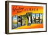 Greetings from Ithaca, New York-null-Framed Art Print