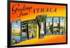 Greetings from Ithaca, New York-null-Framed Art Print