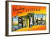 Greetings from Ithaca, New York-null-Framed Art Print