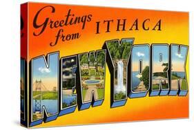 Greetings from Ithaca, New York-null-Stretched Canvas