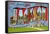 Greetings from Jackson, Mississippi-null-Framed Stretched Canvas