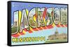 Greetings from Jackson, Mississippi-null-Framed Stretched Canvas