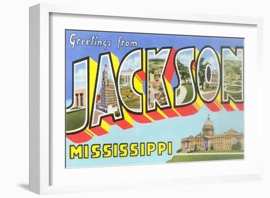 Greetings from Jackson, Mississippi-null-Framed Art Print