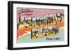 Greetings from Jacksonville Beach, Florida-null-Framed Art Print