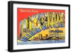 Greetings from Jacksonville, Florida-null-Framed Art Print